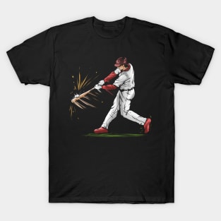 Batter Hits A Baseball With His Bat T-Shirt